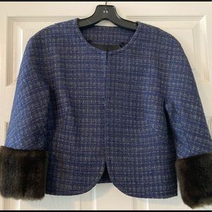 Trina Turk fur trimmed jacket blazer